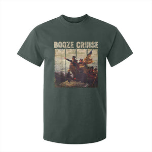Funny 4th of July T Shirt For Kid Political Party Booze Cruise Founding Father TS10 Dark Forest Green Print Your Wear