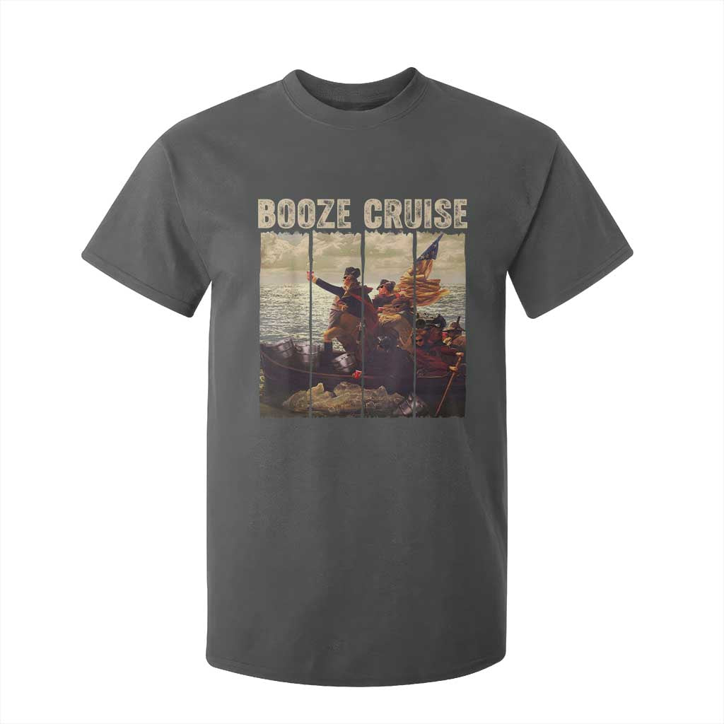 Funny 4th of July T Shirt For Kid Political Party Booze Cruise Founding Father TS10 Dark Heather Print Your Wear