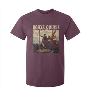 Funny 4th of July T Shirt For Kid Political Party Booze Cruise Founding Father TS10 Maroon Print Your Wear