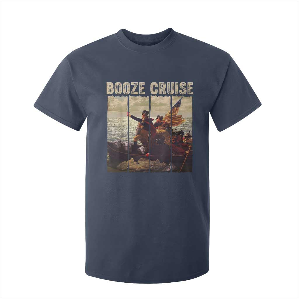Funny 4th of July T Shirt For Kid Political Party Booze Cruise Founding Father TS10 Navy Print Your Wear