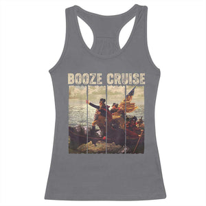 Funny 4th of July Racerback Tank Top Political Party Booze Cruise Founding Father TS10 Charcoal Print Your Wear