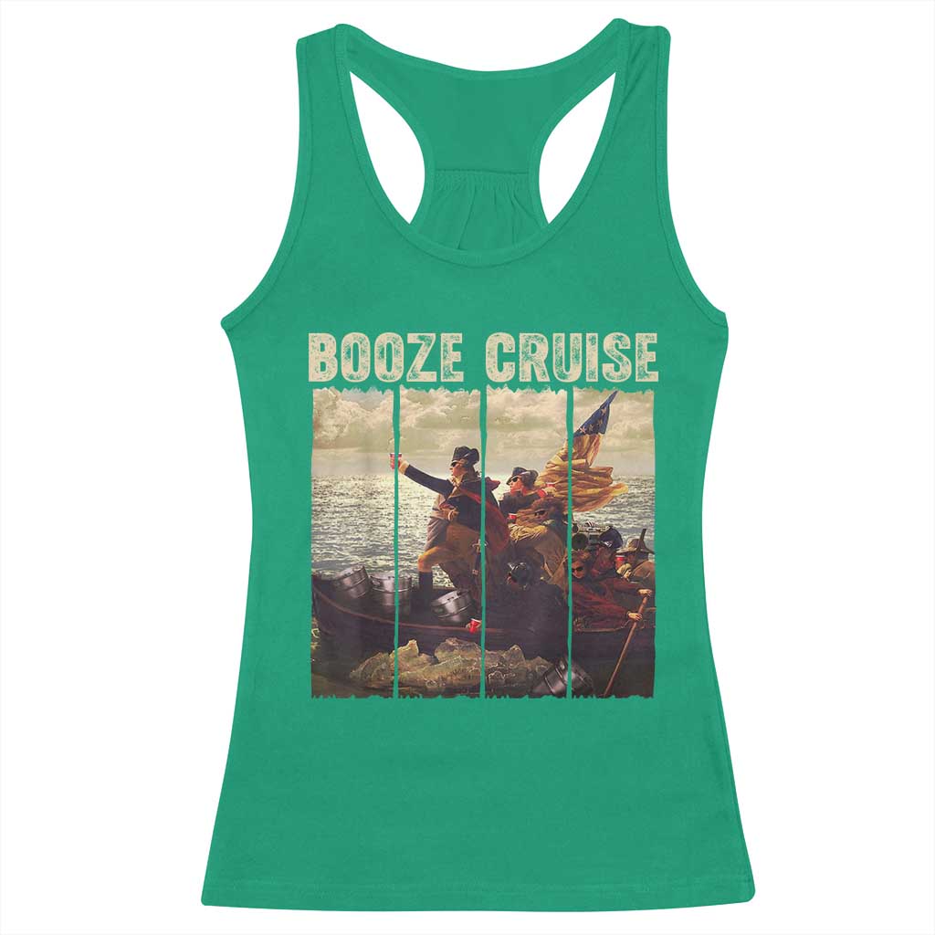 Funny 4th of July Racerback Tank Top Political Party Booze Cruise Founding Father TS10 Irish Green Print Your Wear