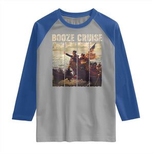 Funny 4th of July Raglan Shirt Political Party Booze Cruise Founding Father TS10 Sport Gray Royal Print Your Wear