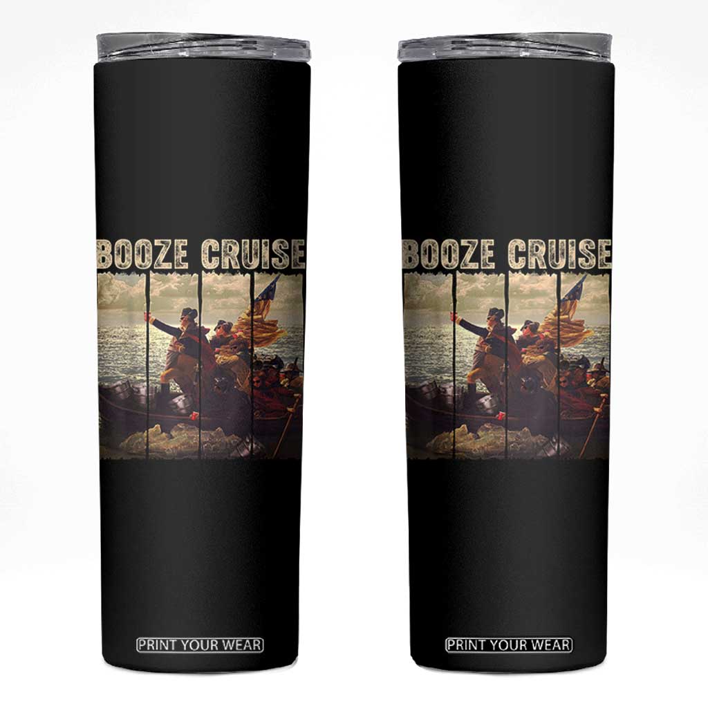 Funny 4th of July Skinny Tumbler Political Party Booze Cruise Founding Father TS10 Black Print Your Wear