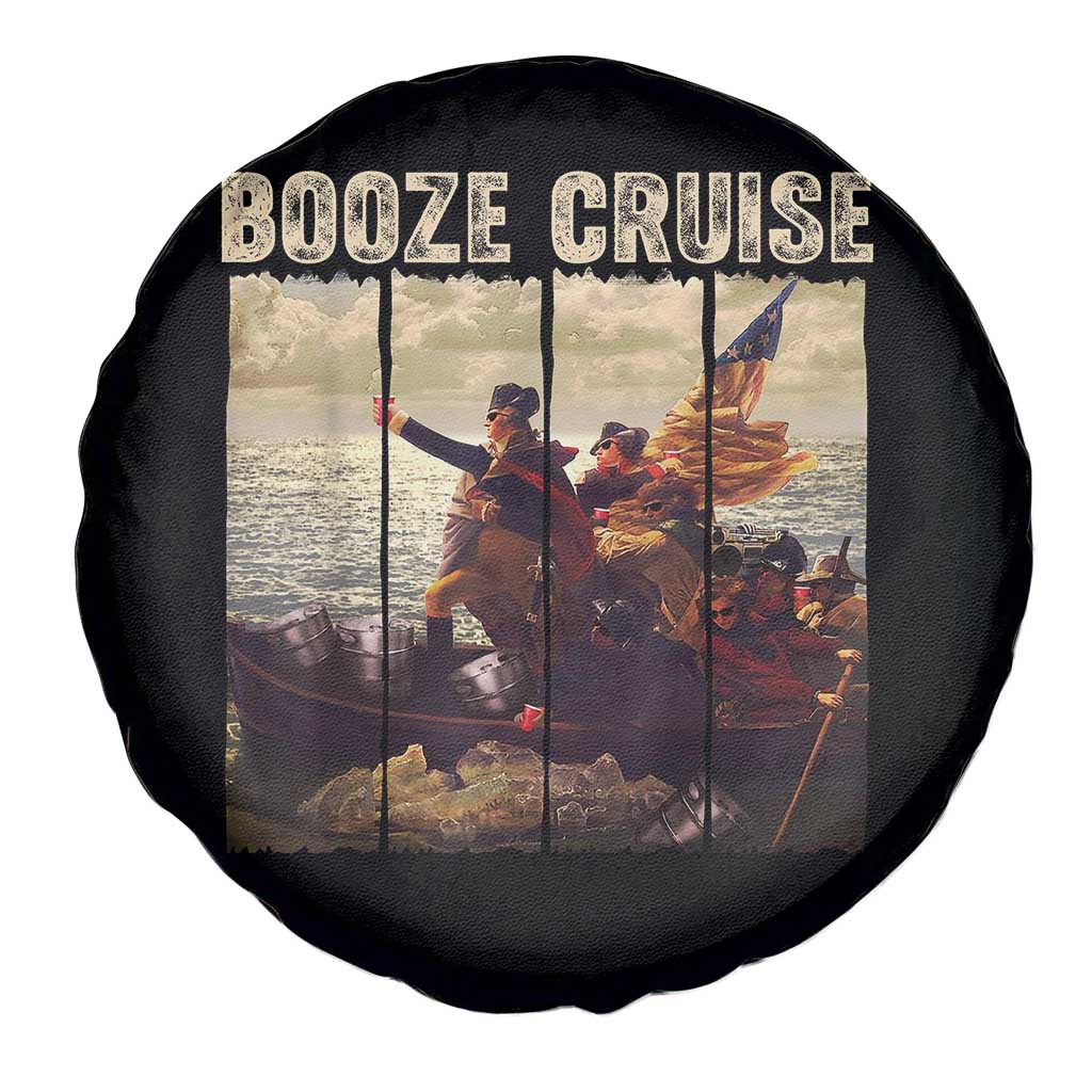 Funny 4th of July Spare Tire Cover Political Party Booze Cruise Founding Father TS10 Print Your Wear