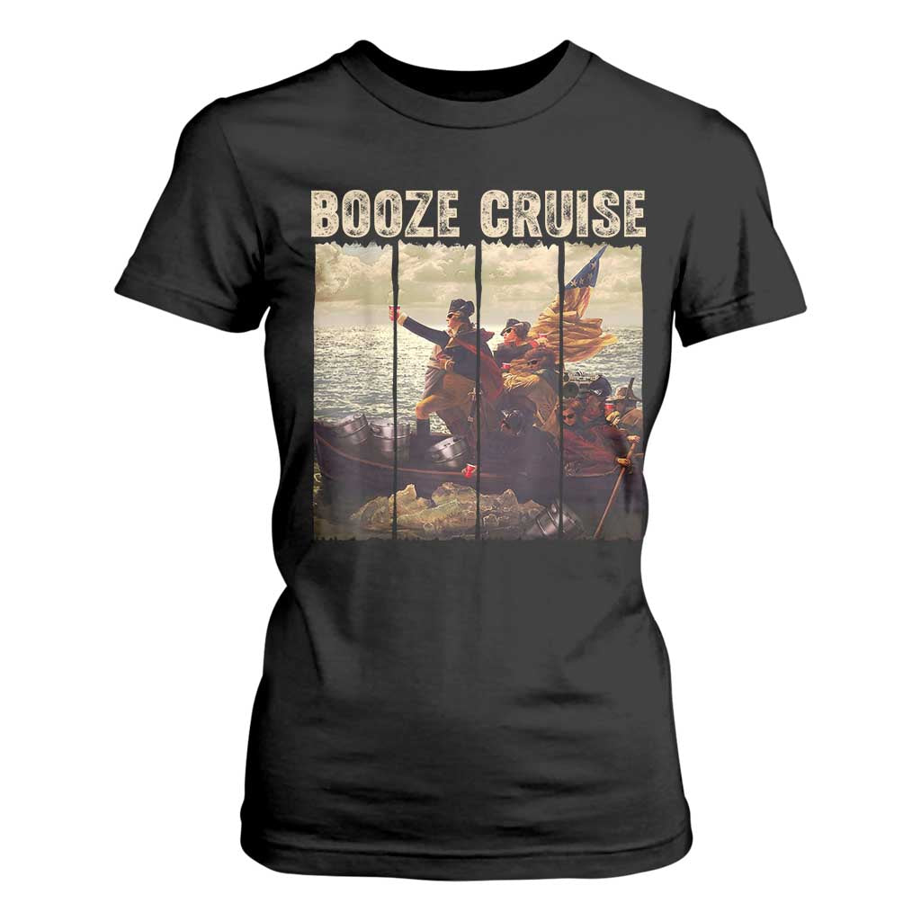Funny 4th of July T Shirt For Women Political Party Booze Cruise Founding Father TS10 Black Print Your Wear