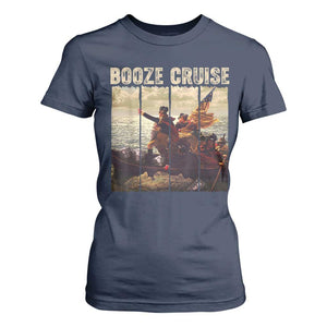 Funny 4th of July T Shirt For Women Political Party Booze Cruise Founding Father TS10 Navy Print Your Wear