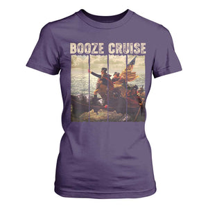 Funny 4th of July T Shirt For Women Political Party Booze Cruise Founding Father TS10 Purple Print Your Wear