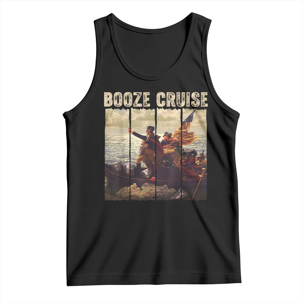 Funny 4th of July Tank Top Political Party Booze Cruise Founding Father TS10 Black Print Your Wear