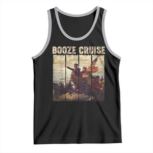 Funny 4th of July Tank Top Political Party Booze Cruise Founding Father TS10 Black Athletic Heather Print Your Wear