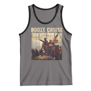 Funny 4th of July Tank Top Political Party Booze Cruise Founding Father TS10 Deep Heather Black Print Your Wear