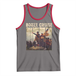 Funny 4th of July Tank Top Political Party Booze Cruise Founding Father TS10 Deep Heather Red Print Your Wear