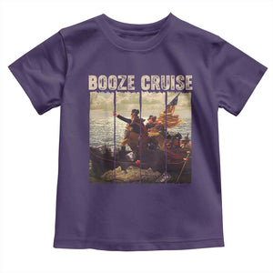 Funny 4th of July Toddler T Shirt Political Party Booze Cruise Founding Father TS10 Purple Print Your Wear