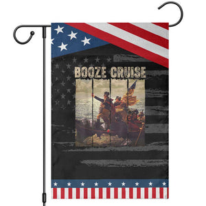 Funny 4th of July Garden Flag Political Party Booze Cruise Founding Father TS10 Distressed Black Blue Print Your Wear