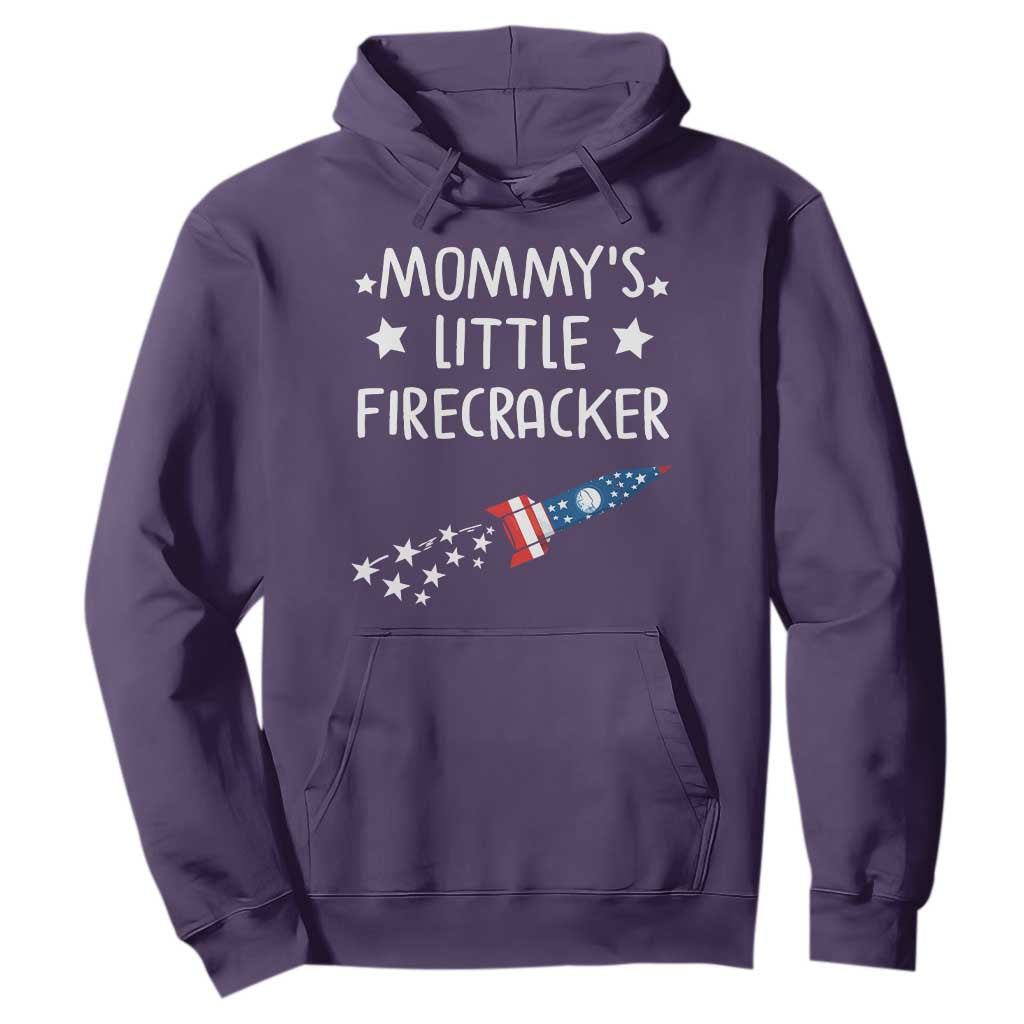 Mommy's Little Firecracker 4th of July Hoodie Patriotic American Flag TS10 Purple Print Your Wear