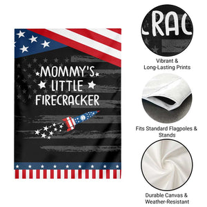 Mommy's Little Firecracker 4th of July Garden Flag Patriotic American Flag TS10 Print Your Wear