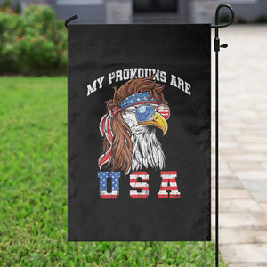 Funny 4th of July Garden Flag My Pronouns Are USA Eagle American TS10 Print Your Wear