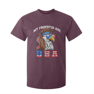 Funny 4th of July T Shirt For Kid My Pronouns Are USA Eagle American TS10 Maroon Print Your Wear