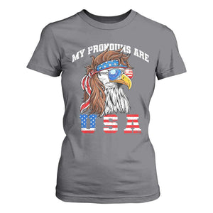 Funny 4th of July T Shirt For Women My Pronouns Are USA Eagle American TS10 Charcoal Print Your Wear