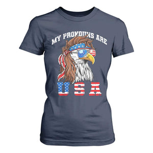 Funny 4th of July T Shirt For Women My Pronouns Are USA Eagle American TS10 Navy Print Your Wear