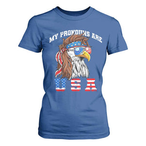 Funny 4th of July T Shirt For Women My Pronouns Are USA Eagle American TS10 Royal Blue Print Your Wear