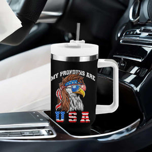 Funny 4th of July Tumbler With Handle My Pronouns Are USA Eagle American TS10 Print Your Wear