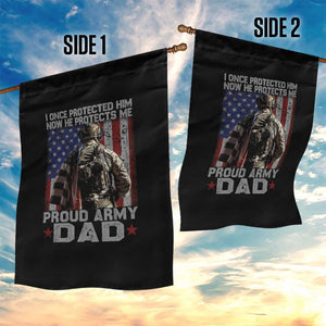 Proud Army Dad Garden Flag I Once Protected Him Now He Protects Me TS10 Print Your Wear