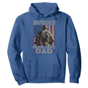 Proud Army Dad Hoodie I Once Protected Him Now He Protects Me TS10 Royal Blue Print Your Wear