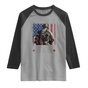 Proud Army Dad Raglan Shirt I Once Protected Him Now He Protects Me TS10 Sport Gray Black Print Your Wear
