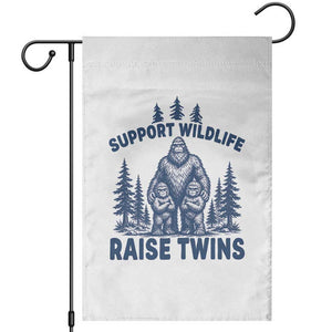 Support Wildlife Raise Twins Garden Flag Twin Dad Mom Parent Bigfoot Family TS10 White Print Your Wear