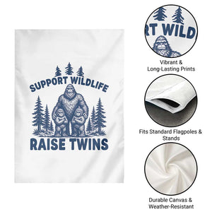 Support Wildlife Raise Twins Garden Flag Twin Dad Mom Parent Bigfoot Family TS10 Print Your Wear