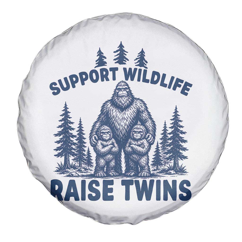 Support Wildlife Raise Twins Spare Tire Cover Twin Dad Mom Parent Bigfoot Family TS10 Print Your Wear