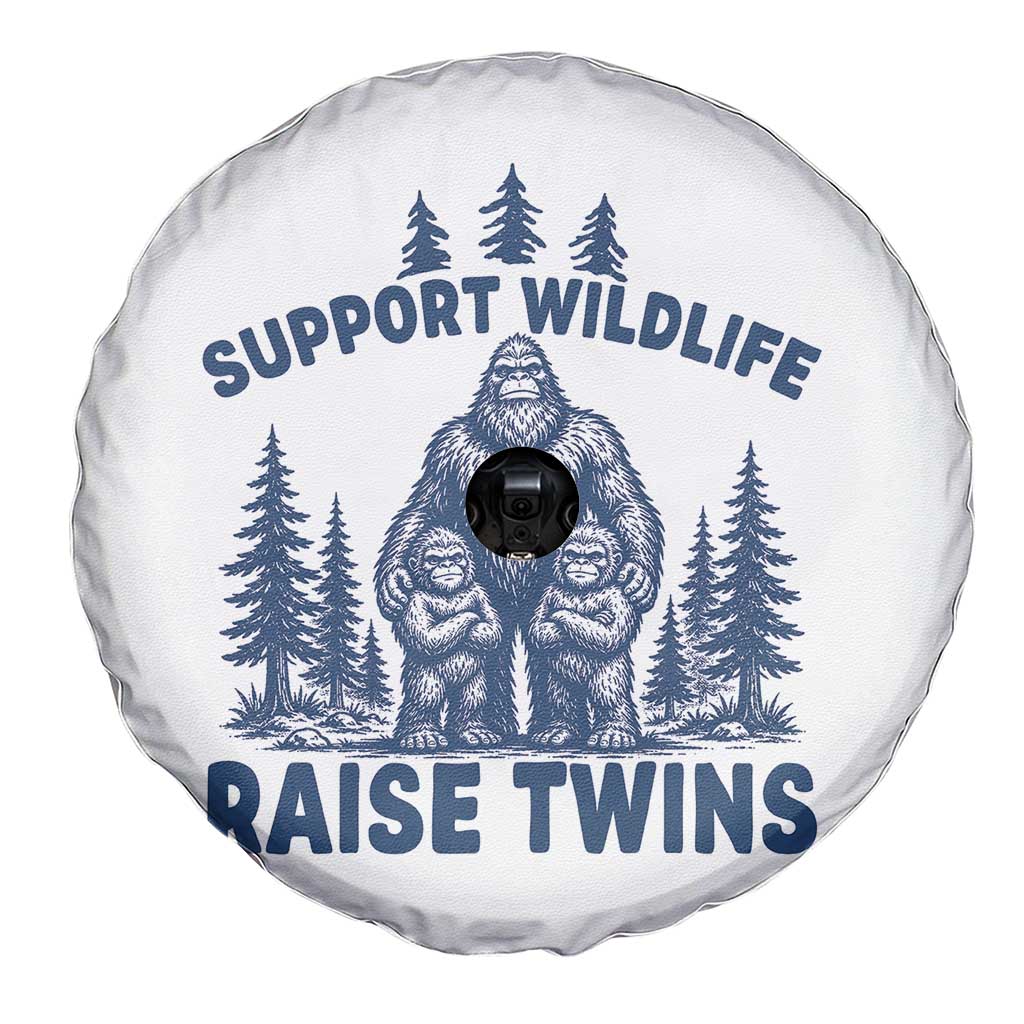 Support Wildlife Raise Twins Spare Tire Cover Twin Dad Mom Parent Bigfoot Family TS10 Print Your Wear