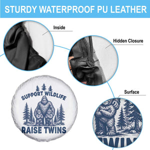 Support Wildlife Raise Twins Spare Tire Cover Twin Dad Mom Parent Bigfoot Family TS10 Print Your Wear