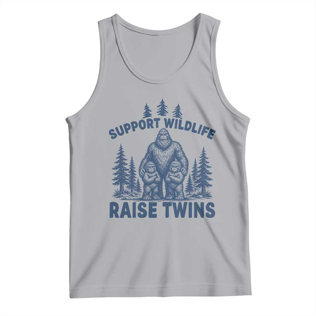 Support Wildlife Raise Twins Tank Top Twin Dad Mom Parent Bigfoot Family TS10 Athletic Heather Print Your Wear