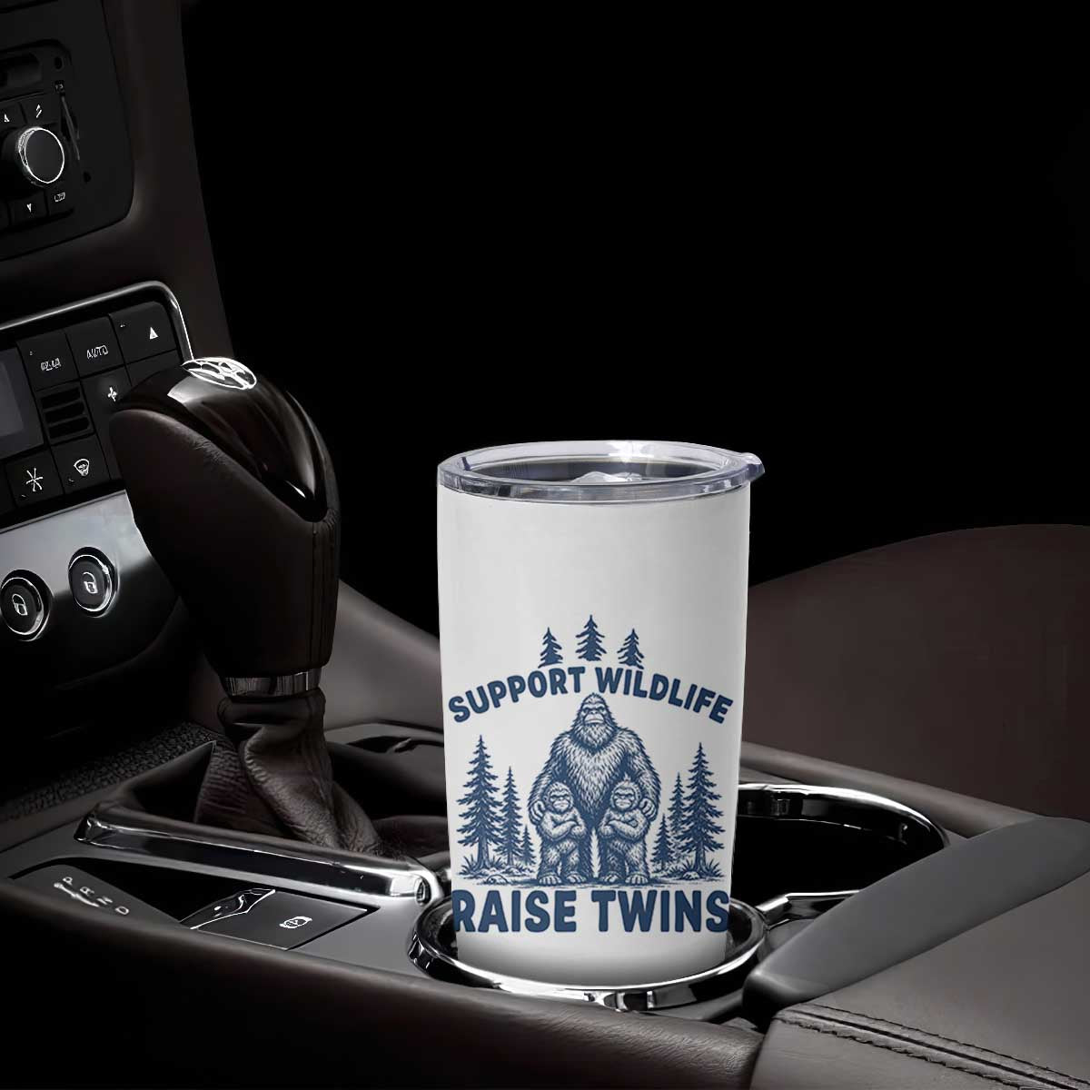 Support Wildlife Raise Twins Tumbler Cup Twin Dad Mom Parent Bigfoot Family TS10 Print Your Wear