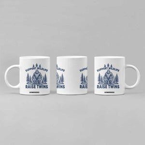 Support Wildlife Raise Twins Coffee Mug Twin Dad Mom Parent Bigfoot Family TS10 Print Your Wear