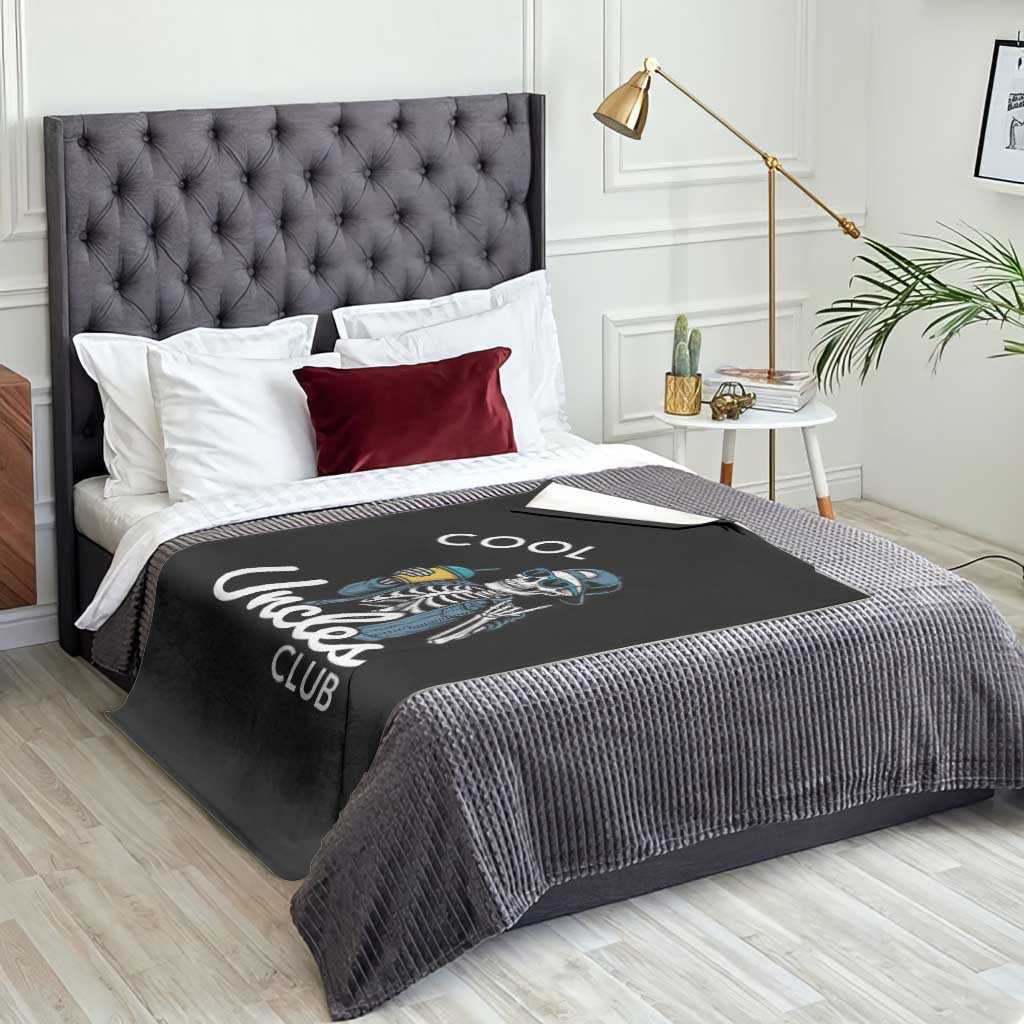 Cool Uncles Club Throw Blanket Funny Uncle Skeleton