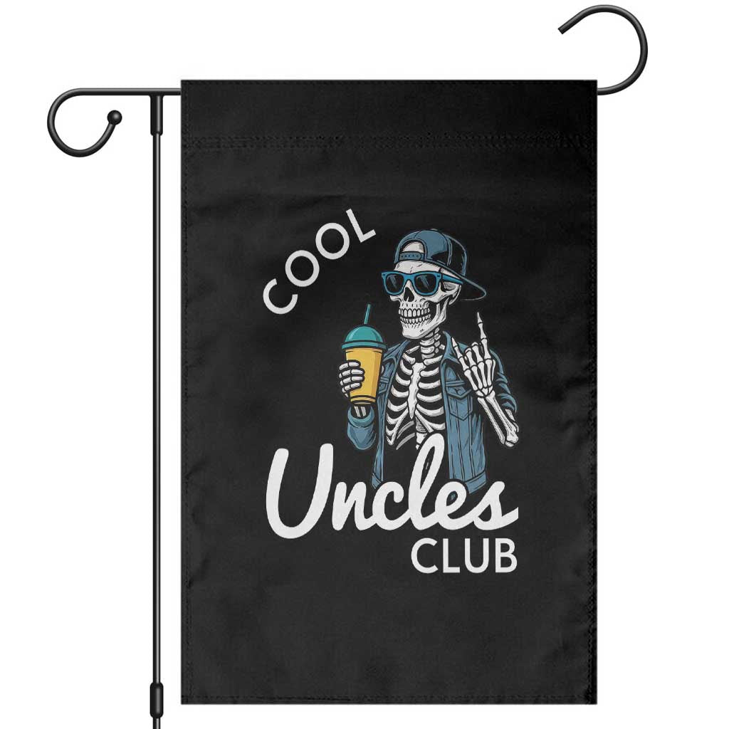 Cool Uncles Club Garden Flag Funny Uncle Skeleton