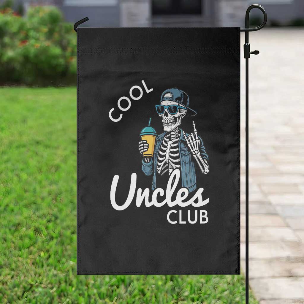 Cool Uncles Club Garden Flag Funny Uncle Skeleton
