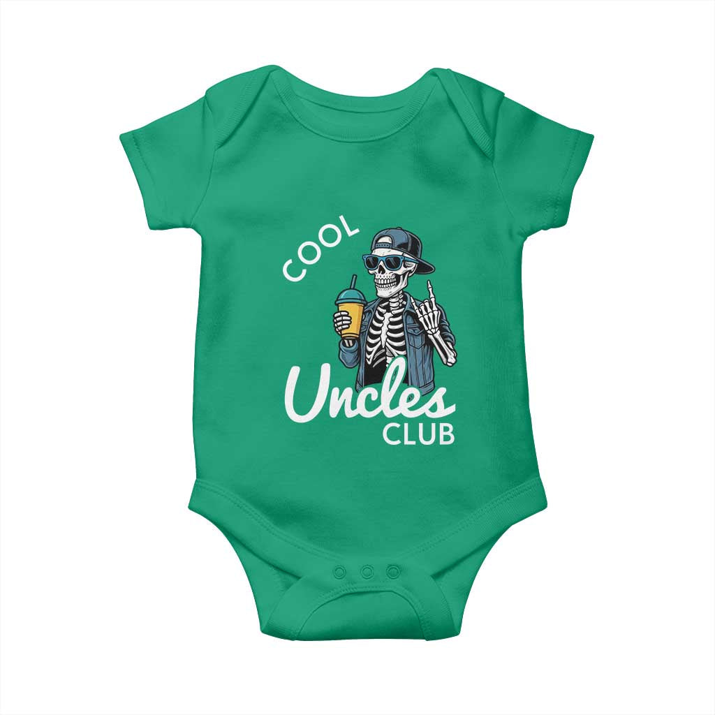 Cool Uncles Club Baby Onesie Funny Uncle Skeleton TS10 Irish Green Print Your Wear