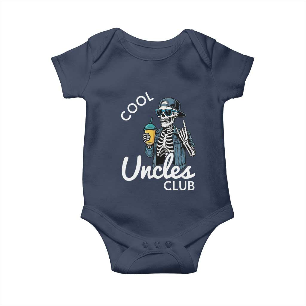 Cool Uncles Club Baby Onesie Funny Uncle Skeleton TS10 Navy Print Your Wear