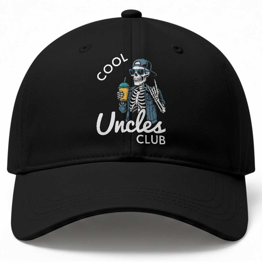 Cool Uncles Club Baseball Cap Funny Uncle Skeleton