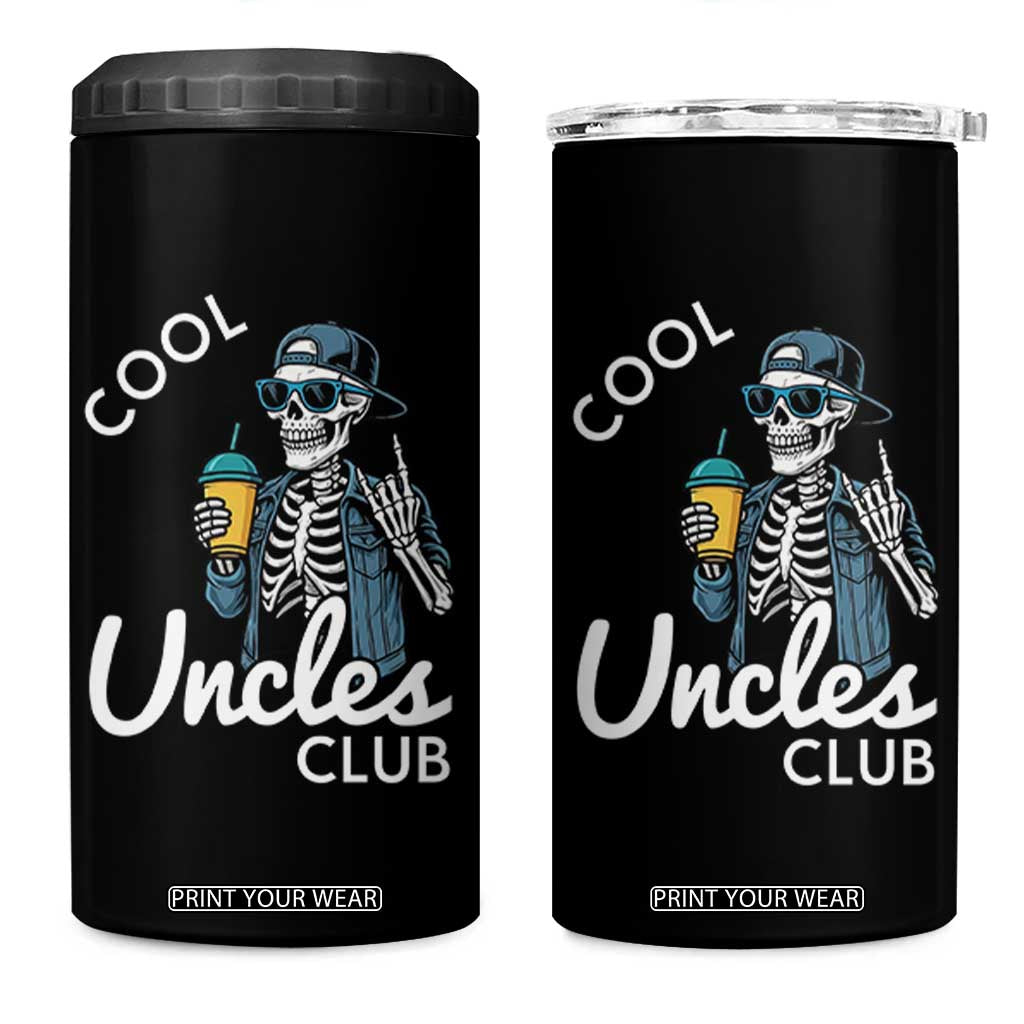 Cool Uncles Club 4 in 1 Can Cooler Tumbler Funny Uncle Skeleton TS10 One Size: 16 oz Black Print Your Wear
