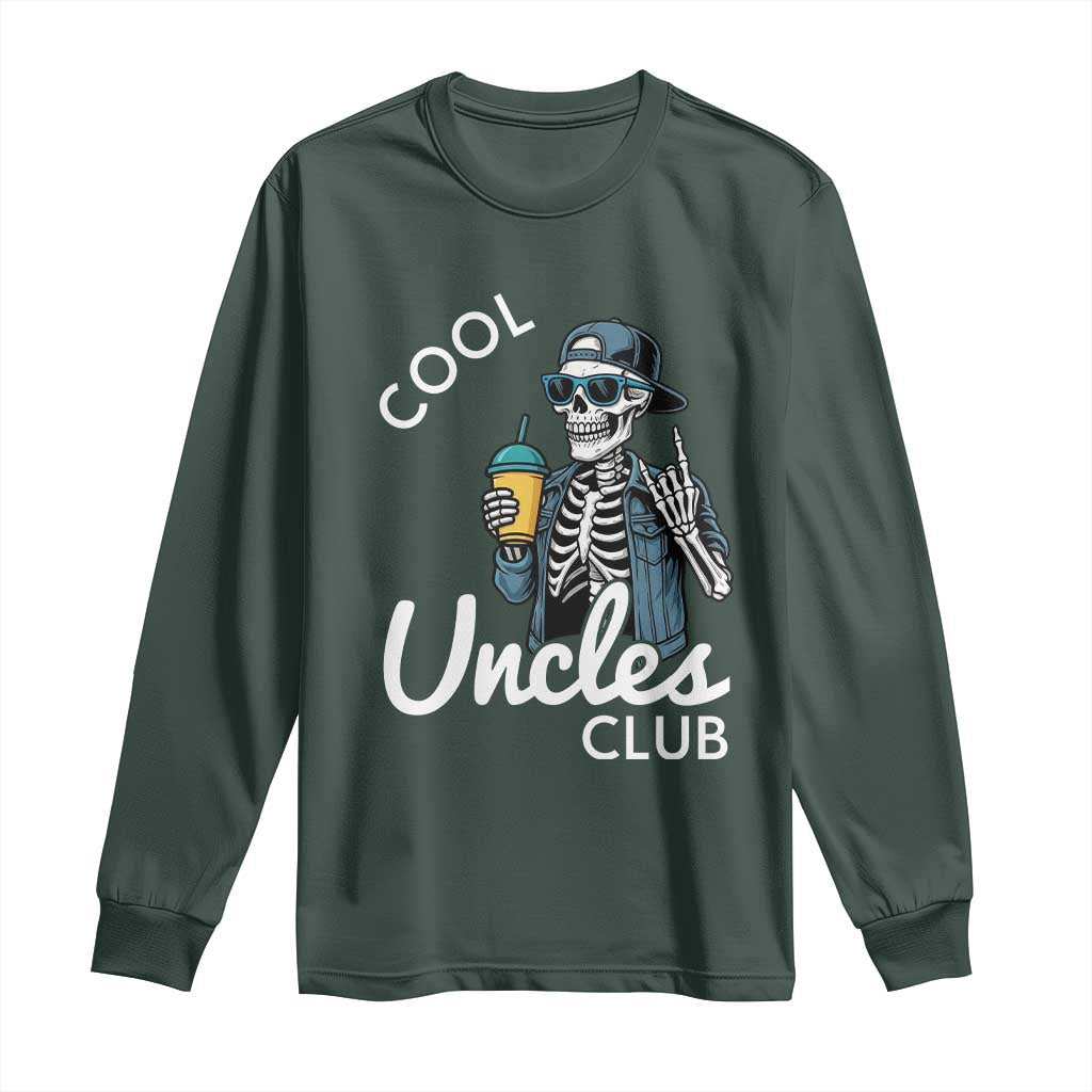 Cool Uncles Club Long Sleeve Shirt Funny Uncle Skeleton