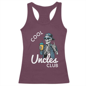 Cool Uncles Club Racerback Tank Top Funny Uncle Skeleton