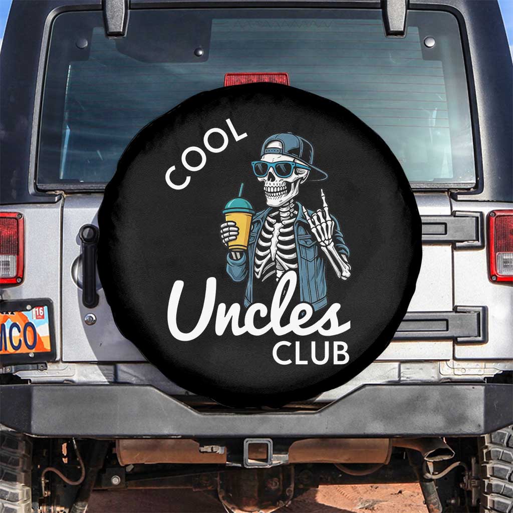 Cool Uncles Club Spare Tire Cover Funny Uncle Skeleton TS10 No hole Black Print Your Wear