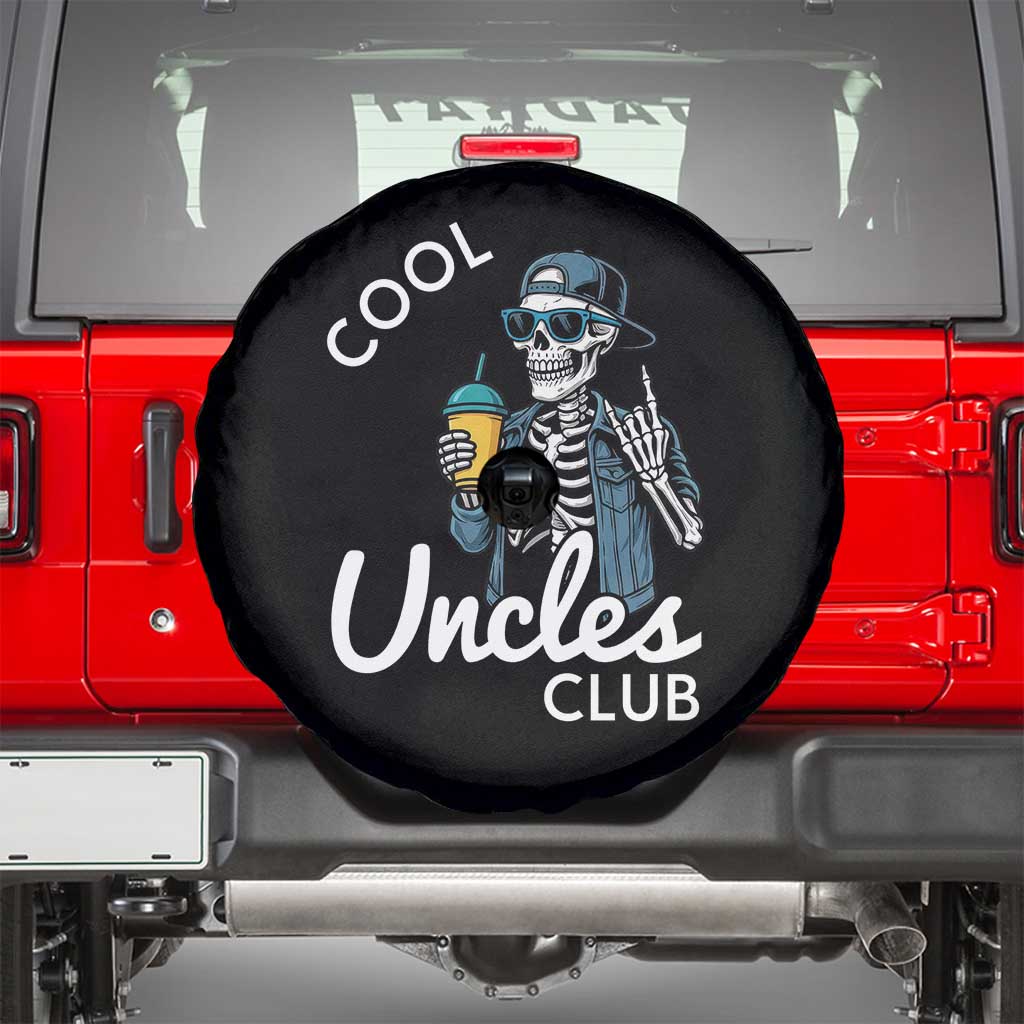 Cool Uncles Club Spare Tire Cover Funny Uncle Skeleton TS10 Black Print Your Wear