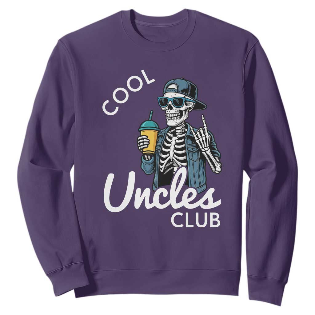 Cool Uncles Club Sweatshirt Funny Uncle Skeleton TS10 Purple Print Your Wear