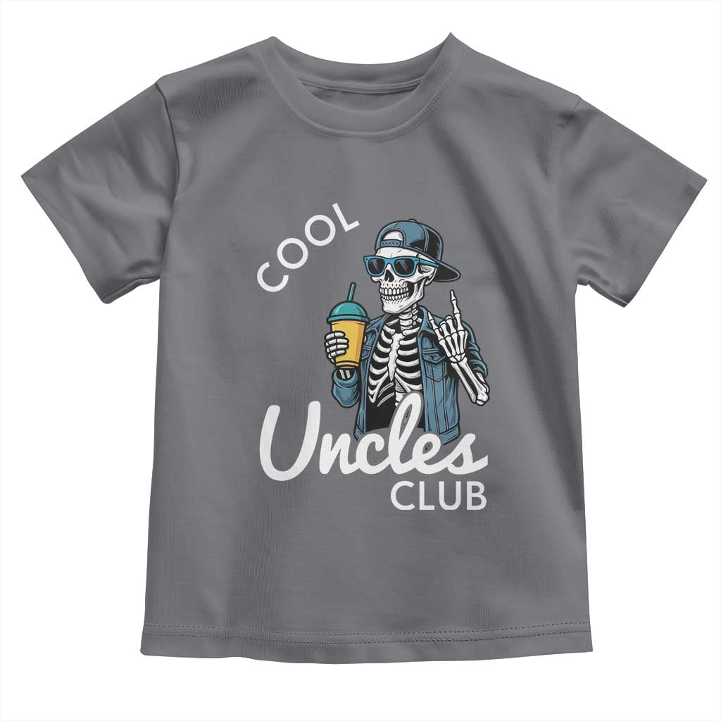 Cool Uncles Club Toddler T Shirt Funny Uncle Skeleton TS10 Charcoal Print Your Wear